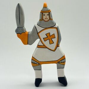 Holztiger white tournament knight wooden figure